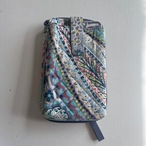 Vera Bradley wristlet wallet with phone pocket